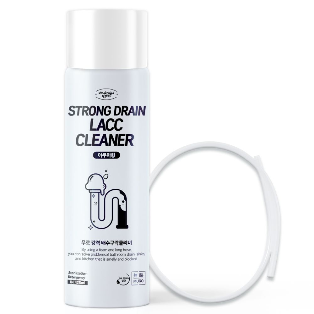 [MURO] Powerful LACC Drain Cleaner 425ml. Resolve stubborn grime and odor in the drain at once, 99.99% sterilization effect, remove sewer odor, drain cleaner, clogged drain